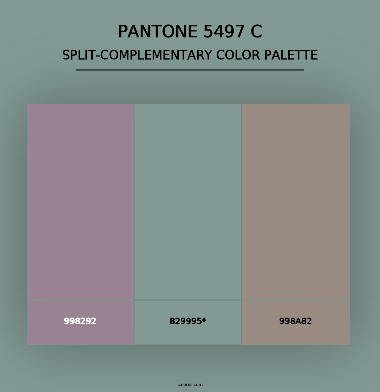 PANTONE 5497 C - Split-Complementary Color Palette