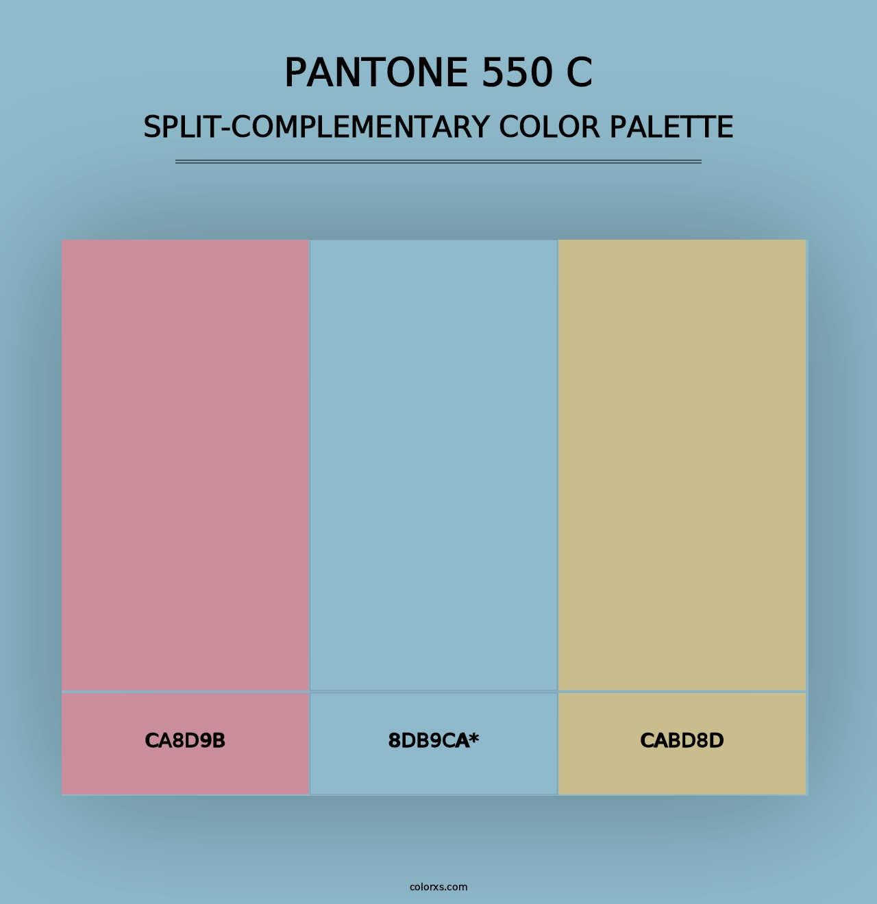 PANTONE 550 C - Split-Complementary Color Palette