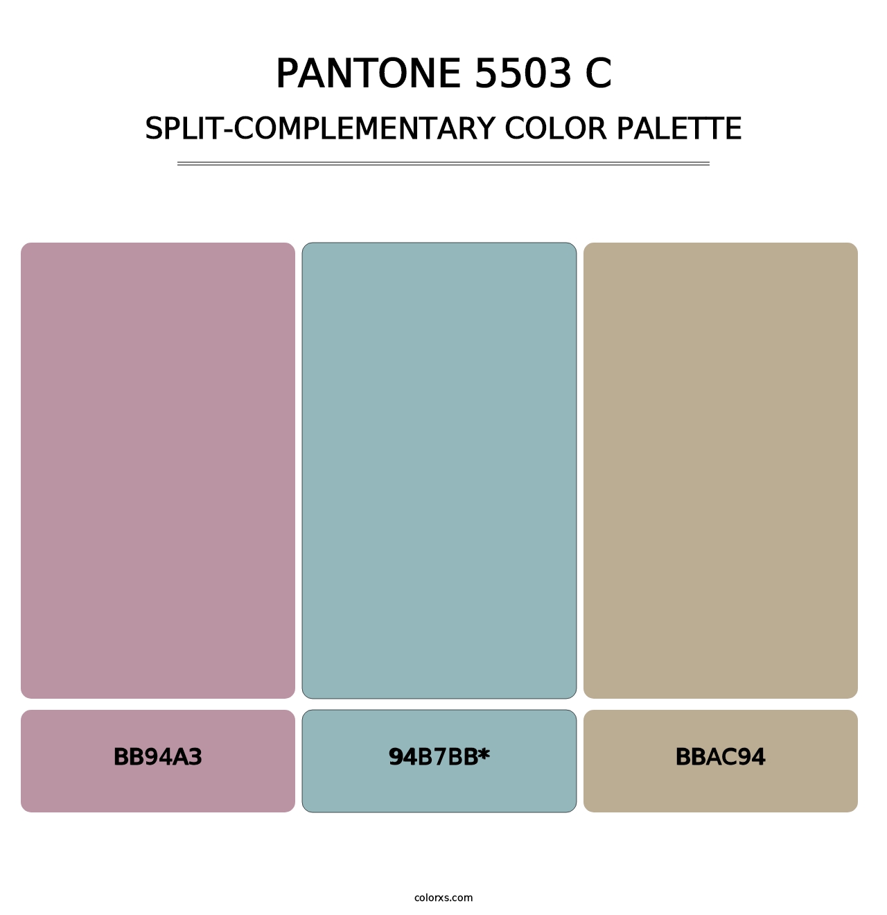 PANTONE 5503 C - Split-Complementary Color Palette