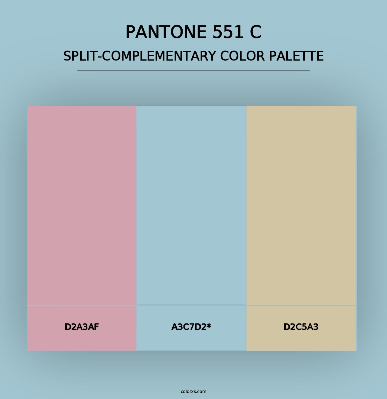 PANTONE 551 C - Split-Complementary Color Palette