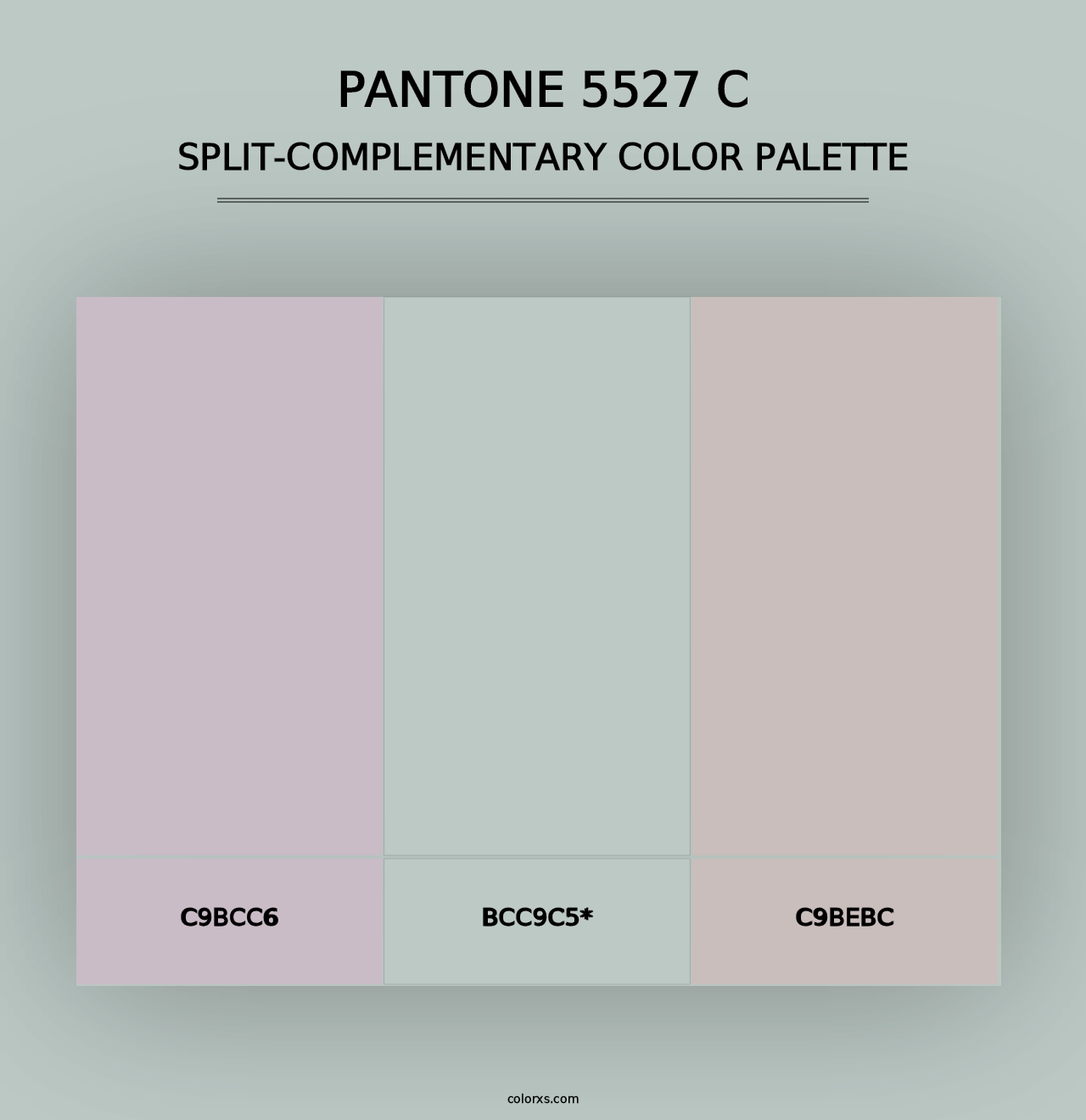 PANTONE 5527 C - Split-Complementary Color Palette