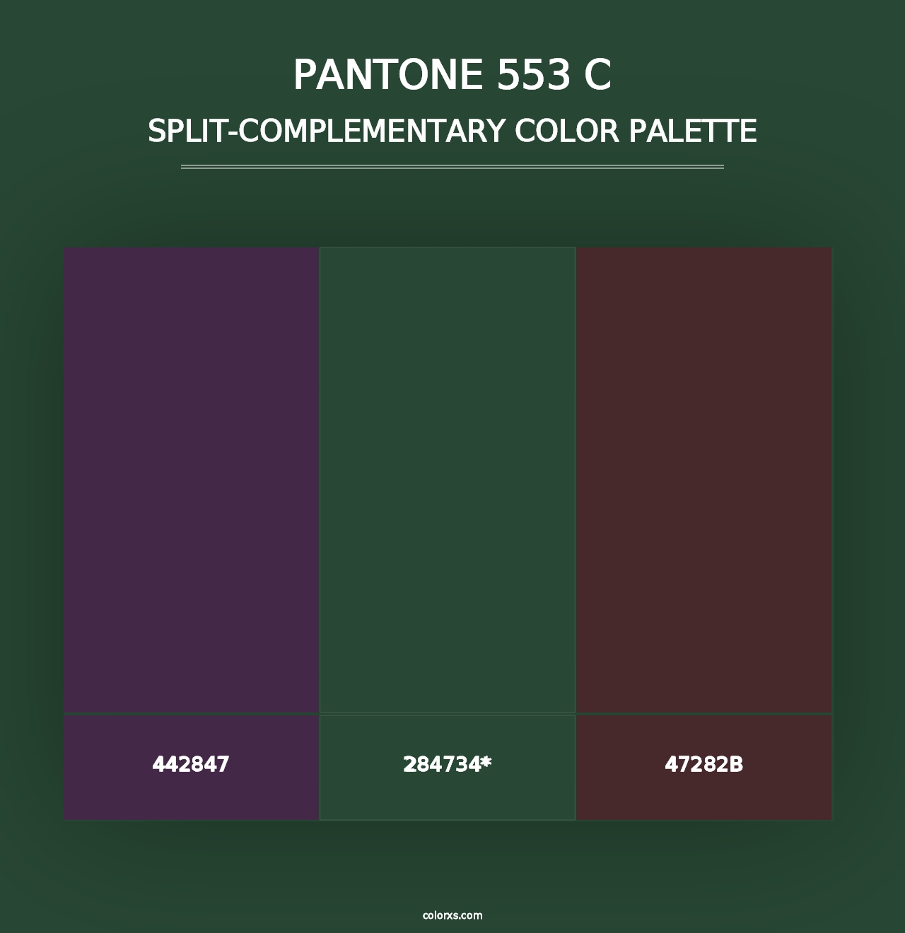 PANTONE 553 C - Split-Complementary Color Palette