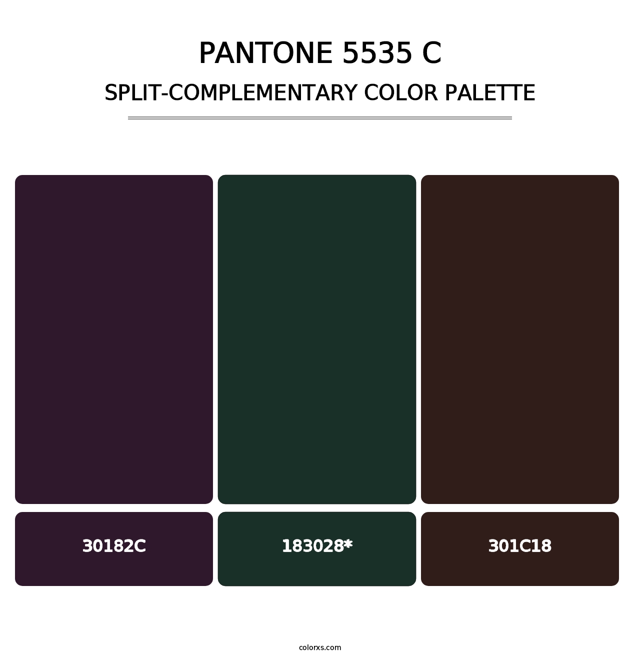 PANTONE 5535 C - Split-Complementary Color Palette