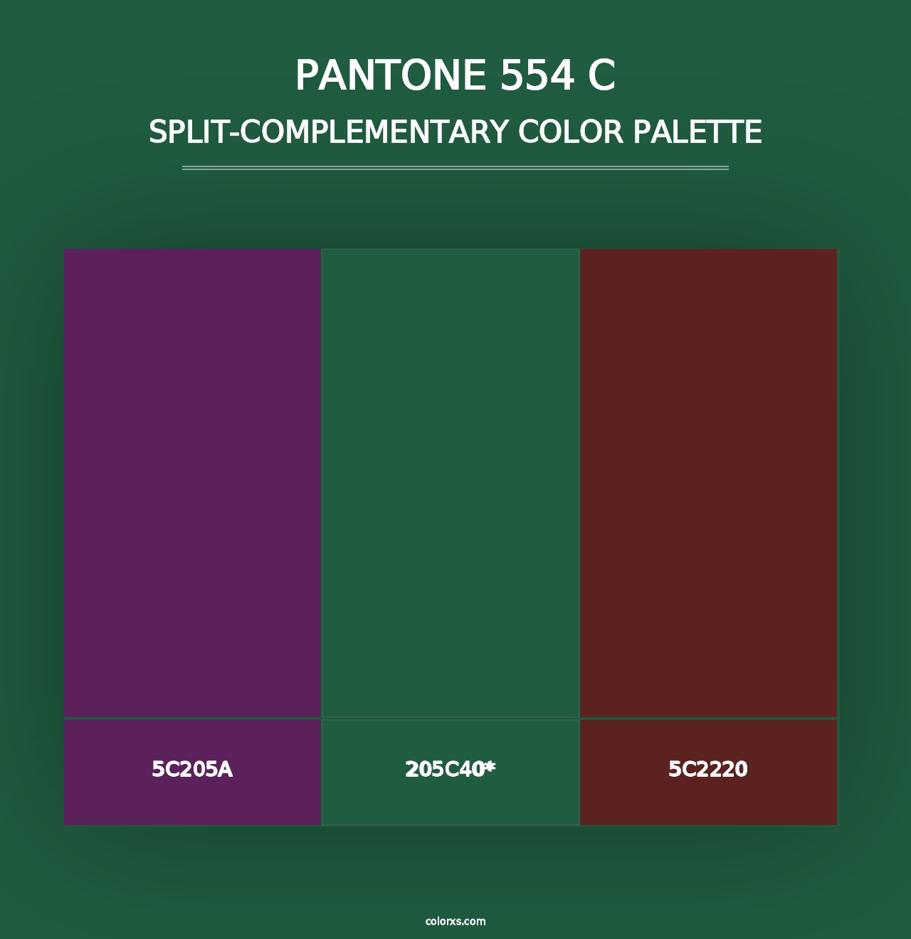 PANTONE 554 C - Split-Complementary Color Palette