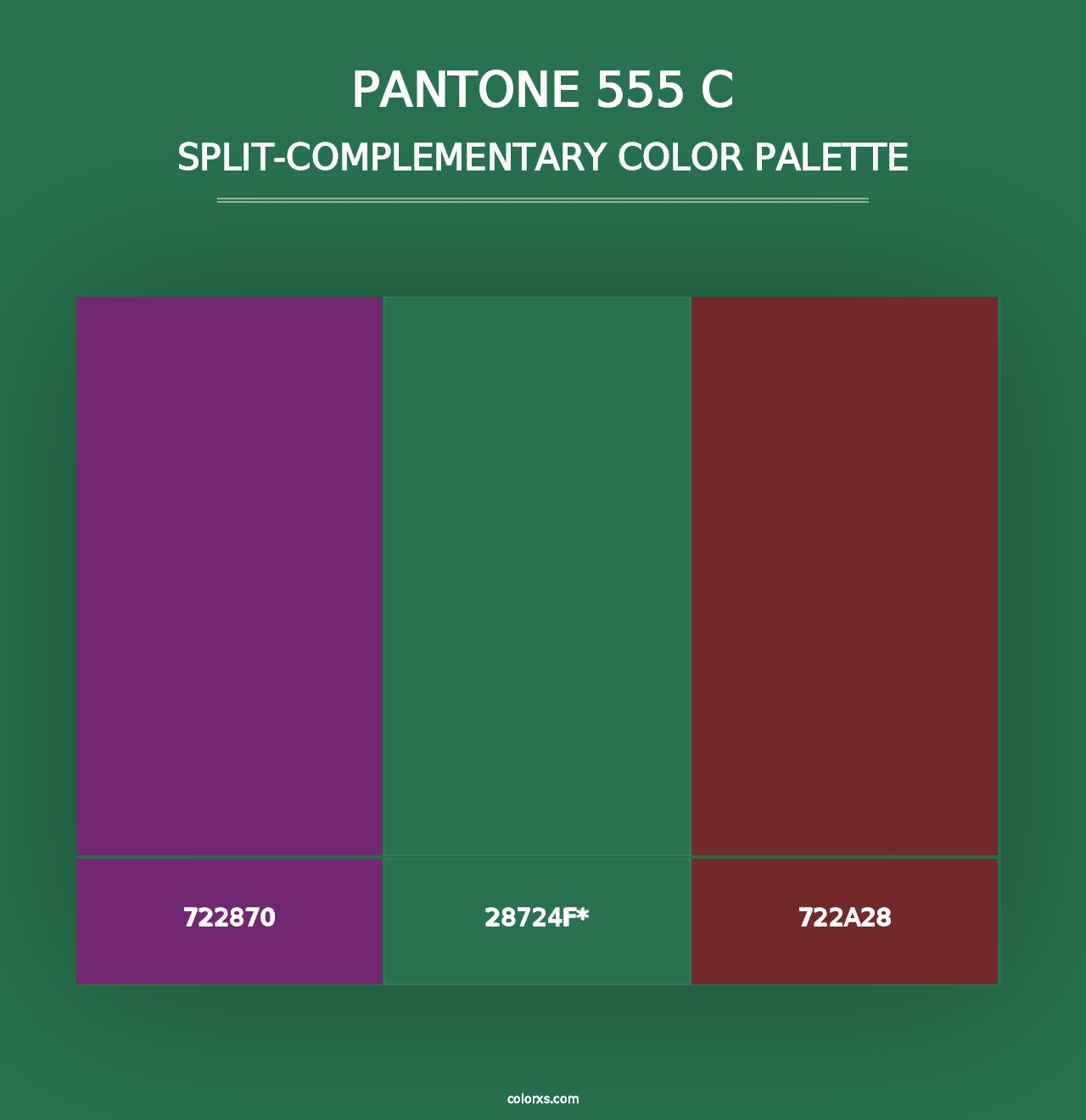 PANTONE 555 C - Split-Complementary Color Palette