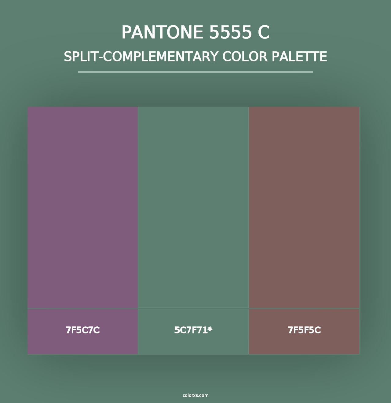 PANTONE 5555 C - Split-Complementary Color Palette