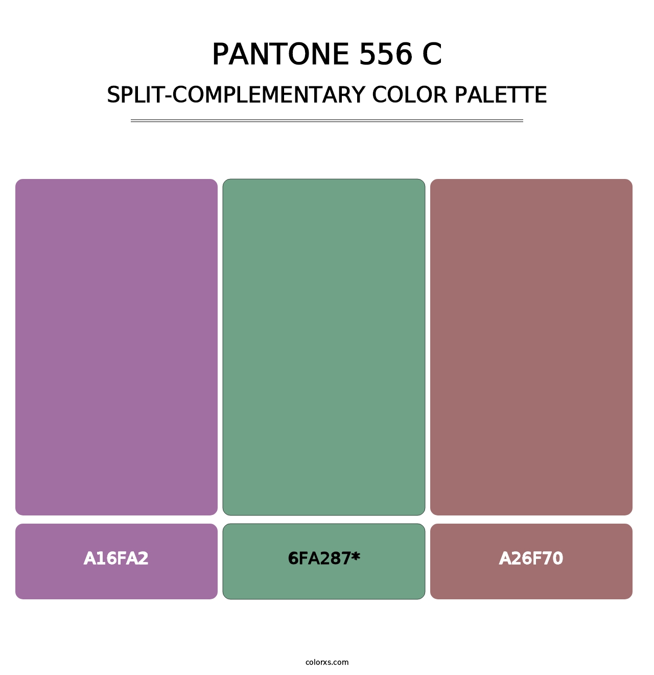 PANTONE 556 C - Split-Complementary Color Palette