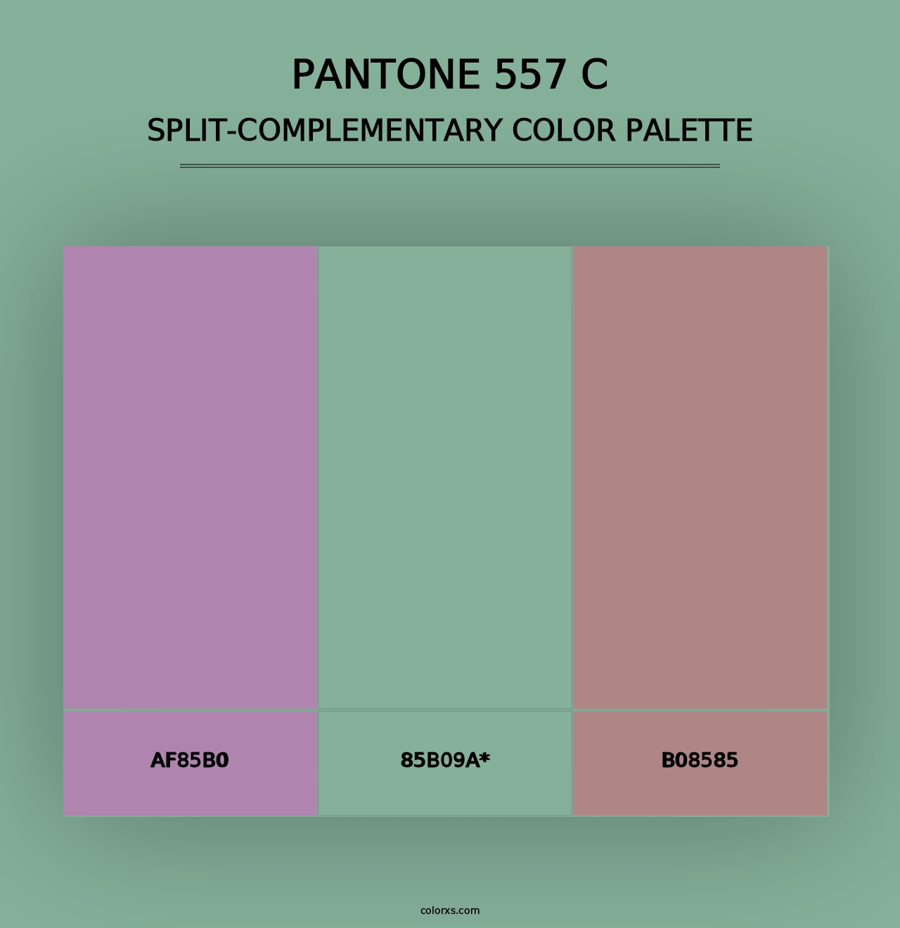 PANTONE 557 C - Split-Complementary Color Palette