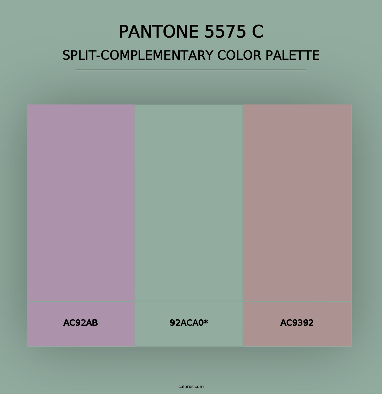 PANTONE 5575 C - Split-Complementary Color Palette