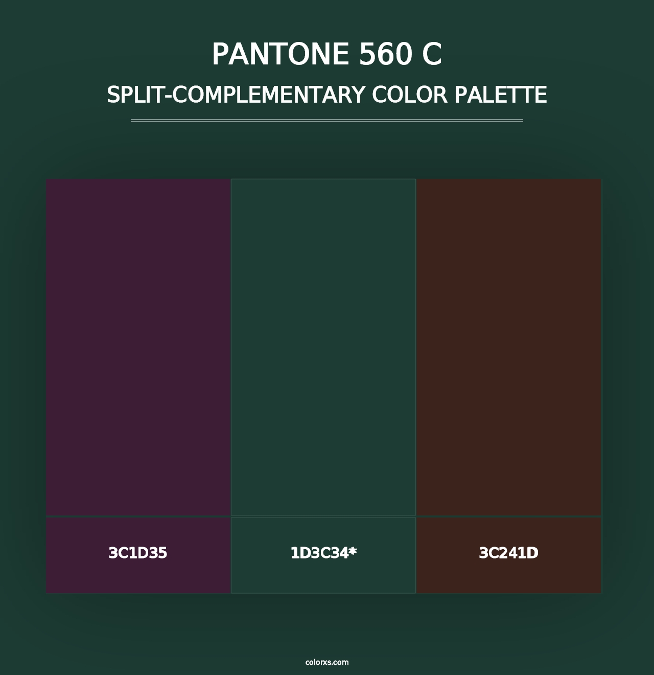 PANTONE 560 C - Split-Complementary Color Palette