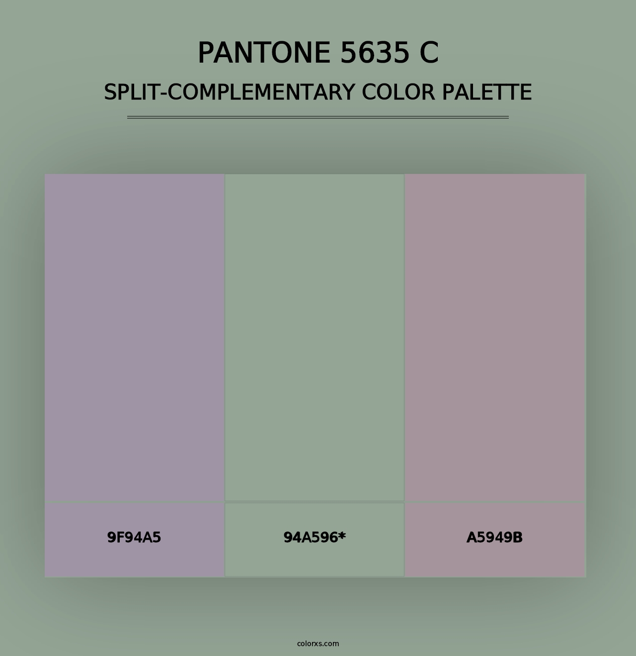 PANTONE 5635 C - Split-Complementary Color Palette