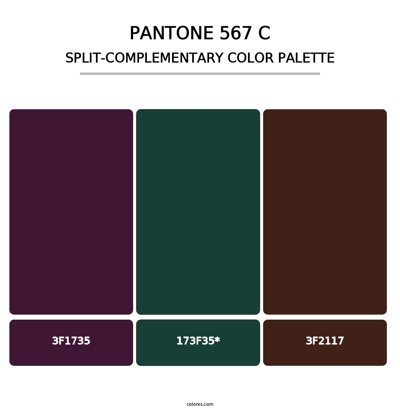 PANTONE 567 C - Split-Complementary Color Palette