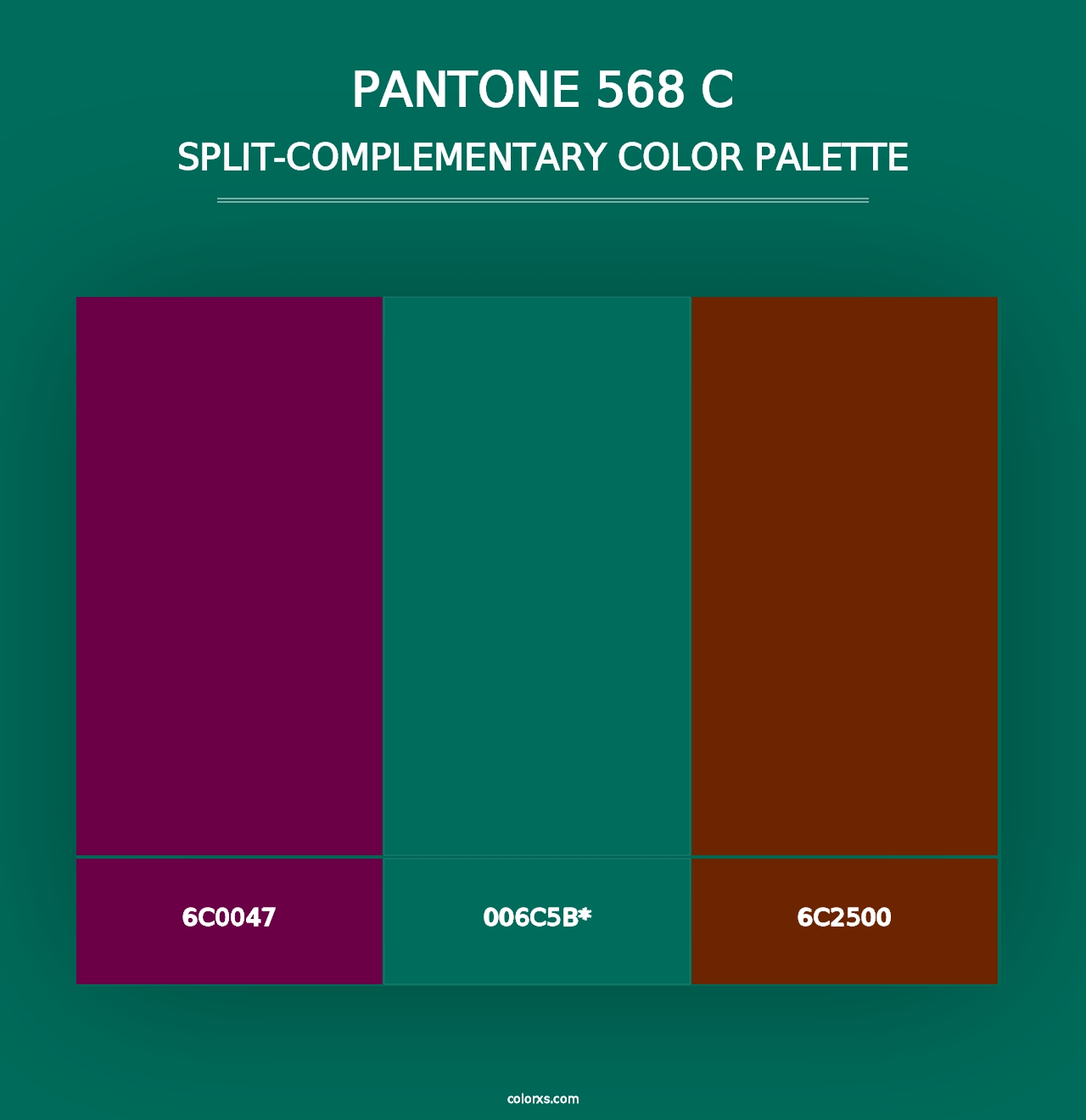 PANTONE 568 C - Split-Complementary Color Palette