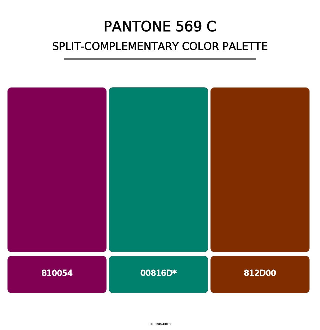 PANTONE 569 C - Split-Complementary Color Palette