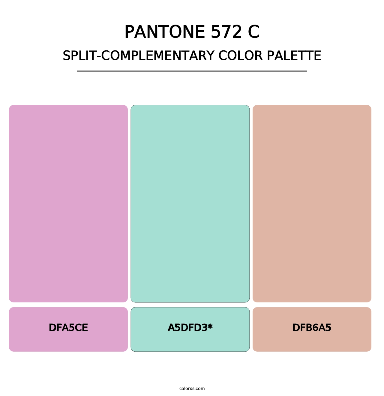 PANTONE 572 C - Split-Complementary Color Palette