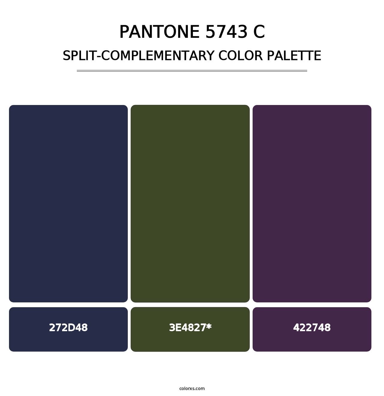 PANTONE 5743 C - Split-Complementary Color Palette