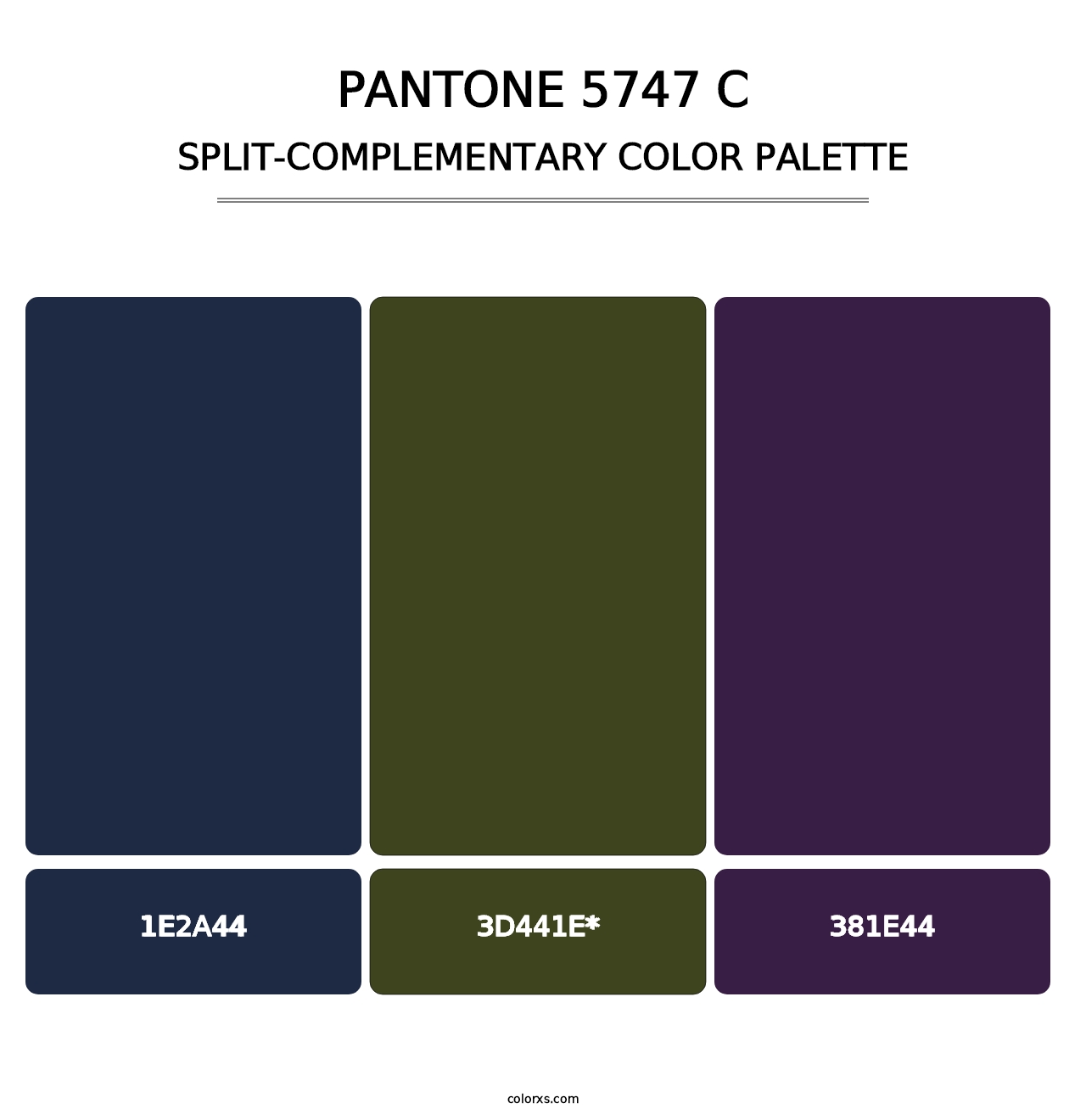 PANTONE 5747 C - Split-Complementary Color Palette