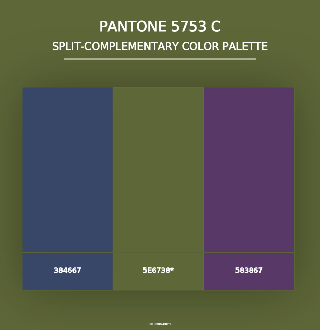 PANTONE 5753 C - Split-Complementary Color Palette