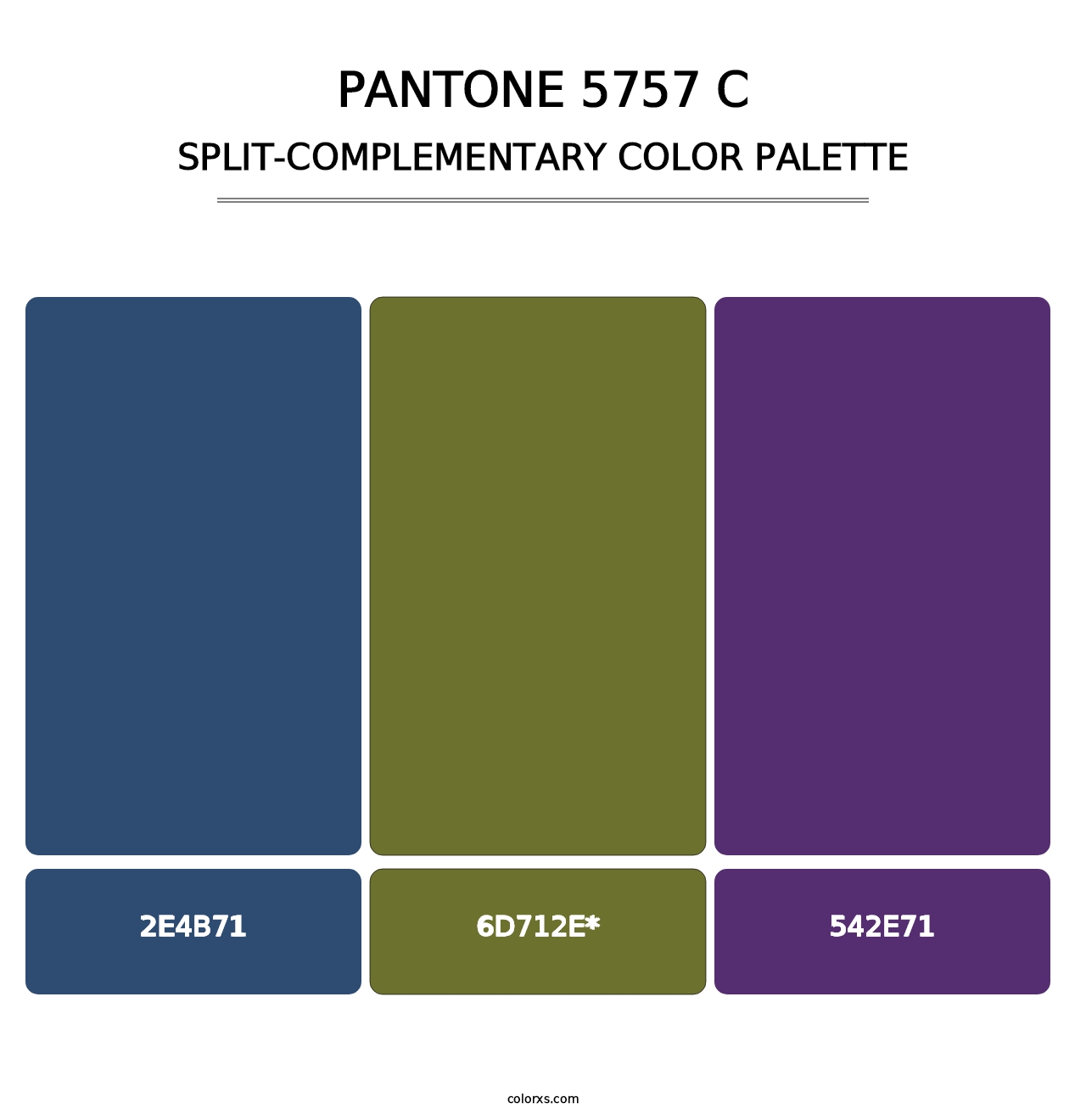 PANTONE 5757 C - Split-Complementary Color Palette