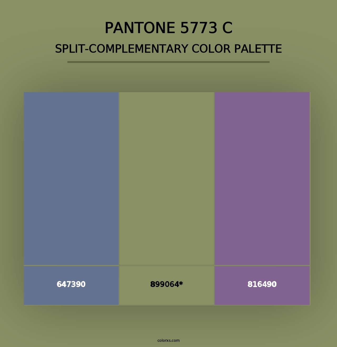 PANTONE 5773 C - Split-Complementary Color Palette