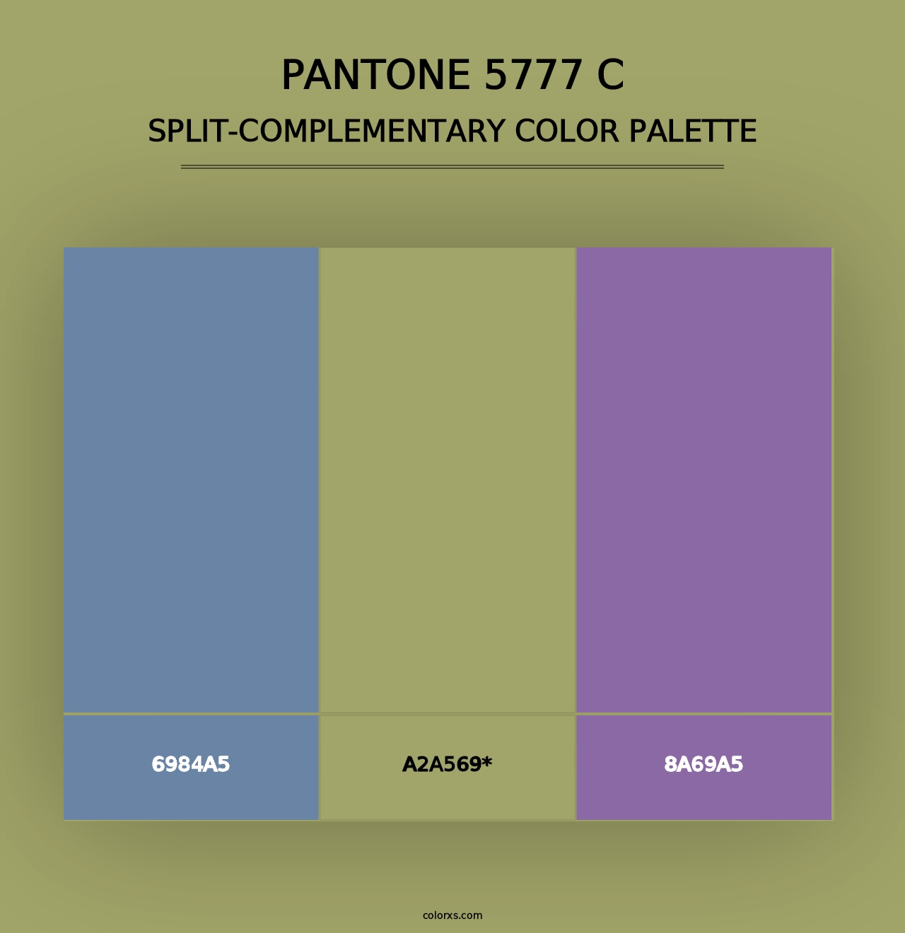 PANTONE 5777 C - Split-Complementary Color Palette