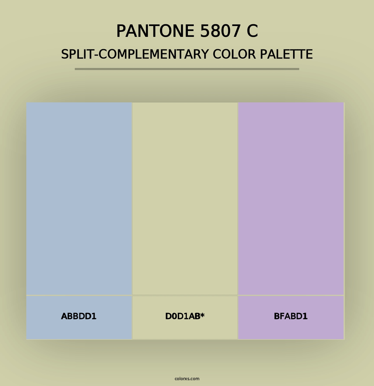 PANTONE 5807 C - Split-Complementary Color Palette