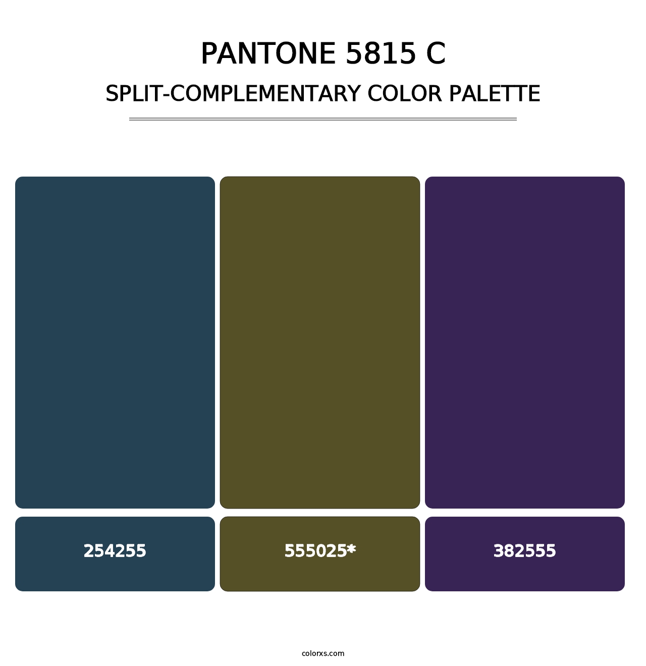 PANTONE 5815 C - Split-Complementary Color Palette