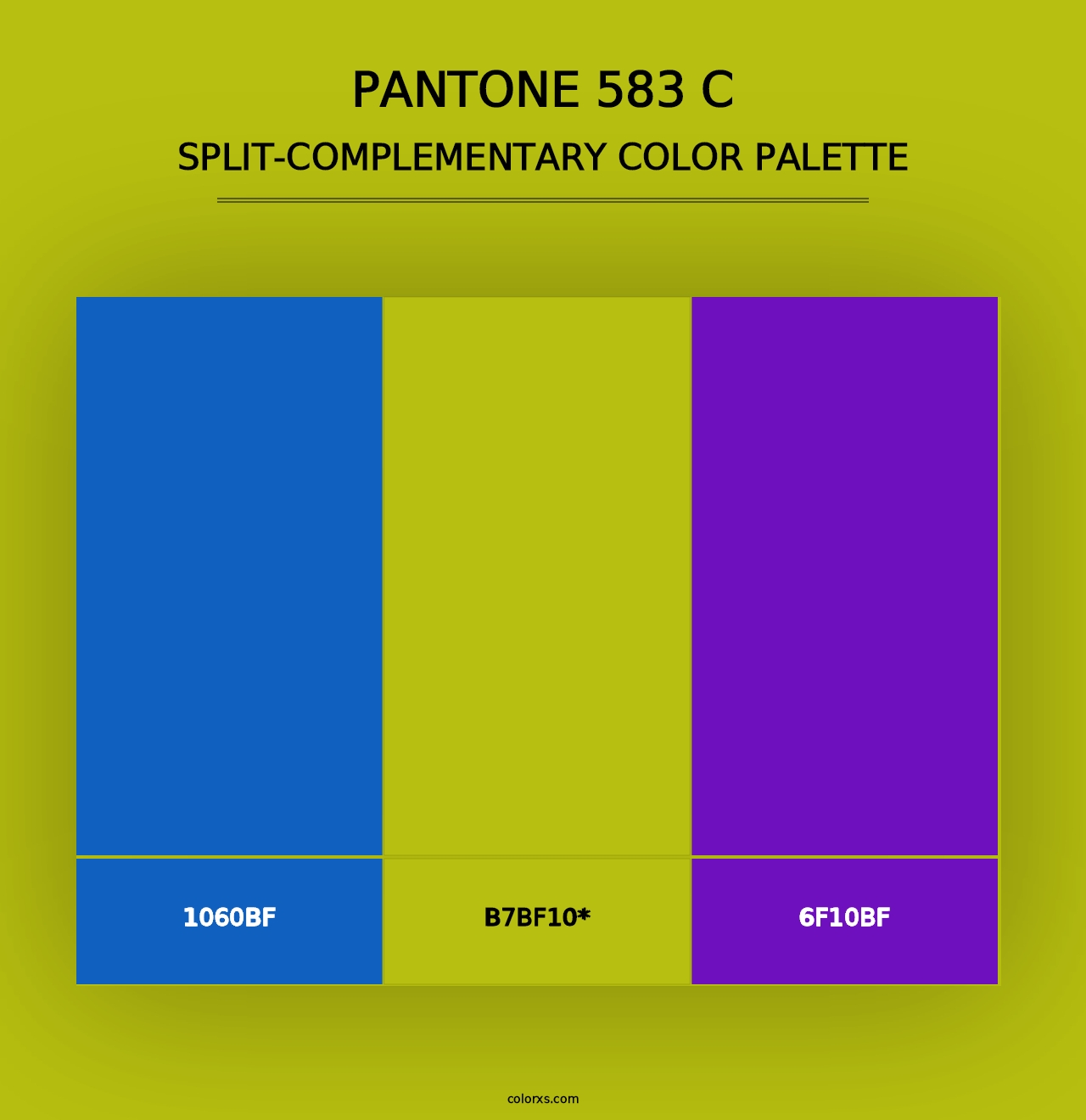 PANTONE 583 C - Split-Complementary Color Palette