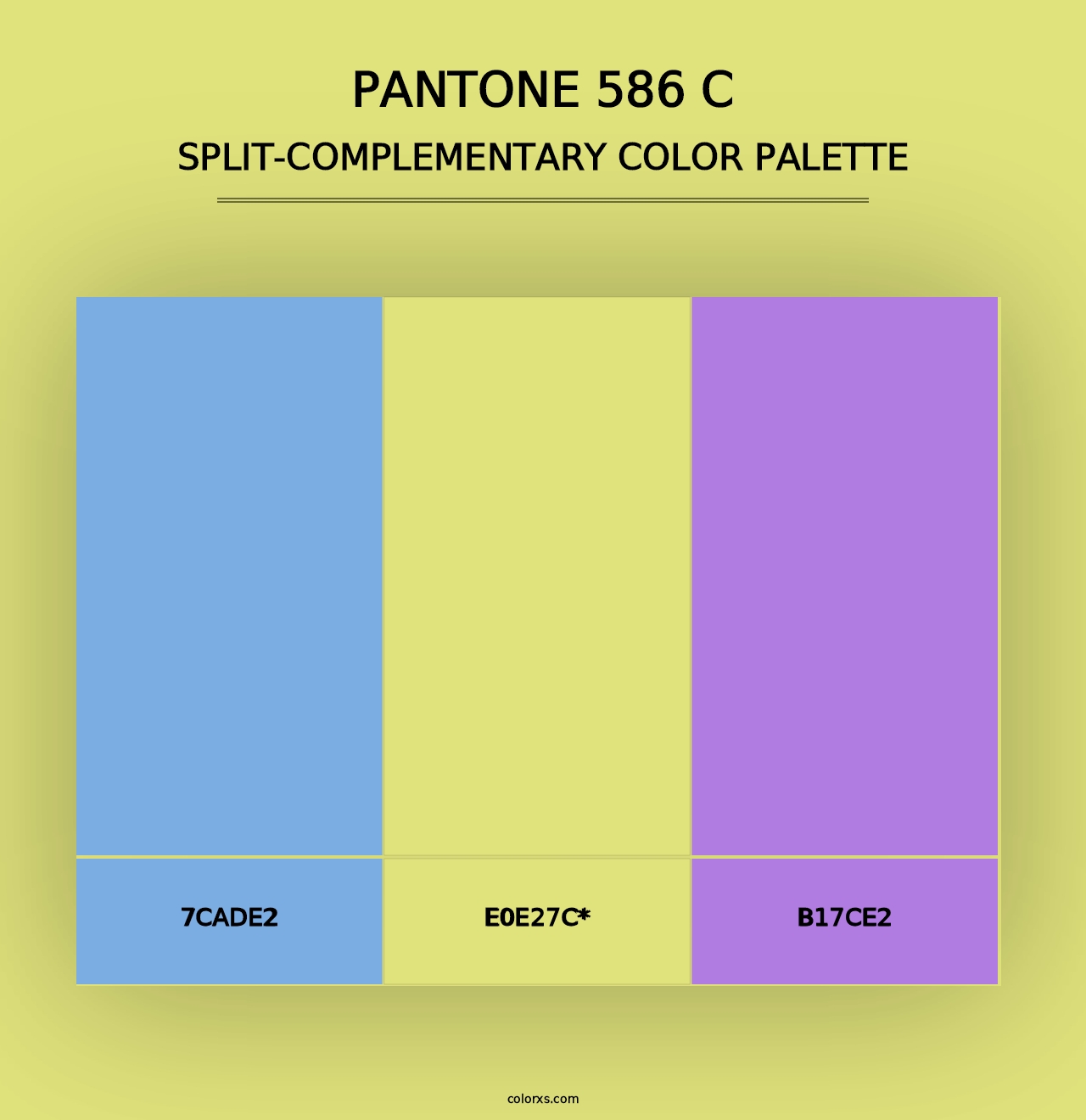 PANTONE 586 C - Split-Complementary Color Palette