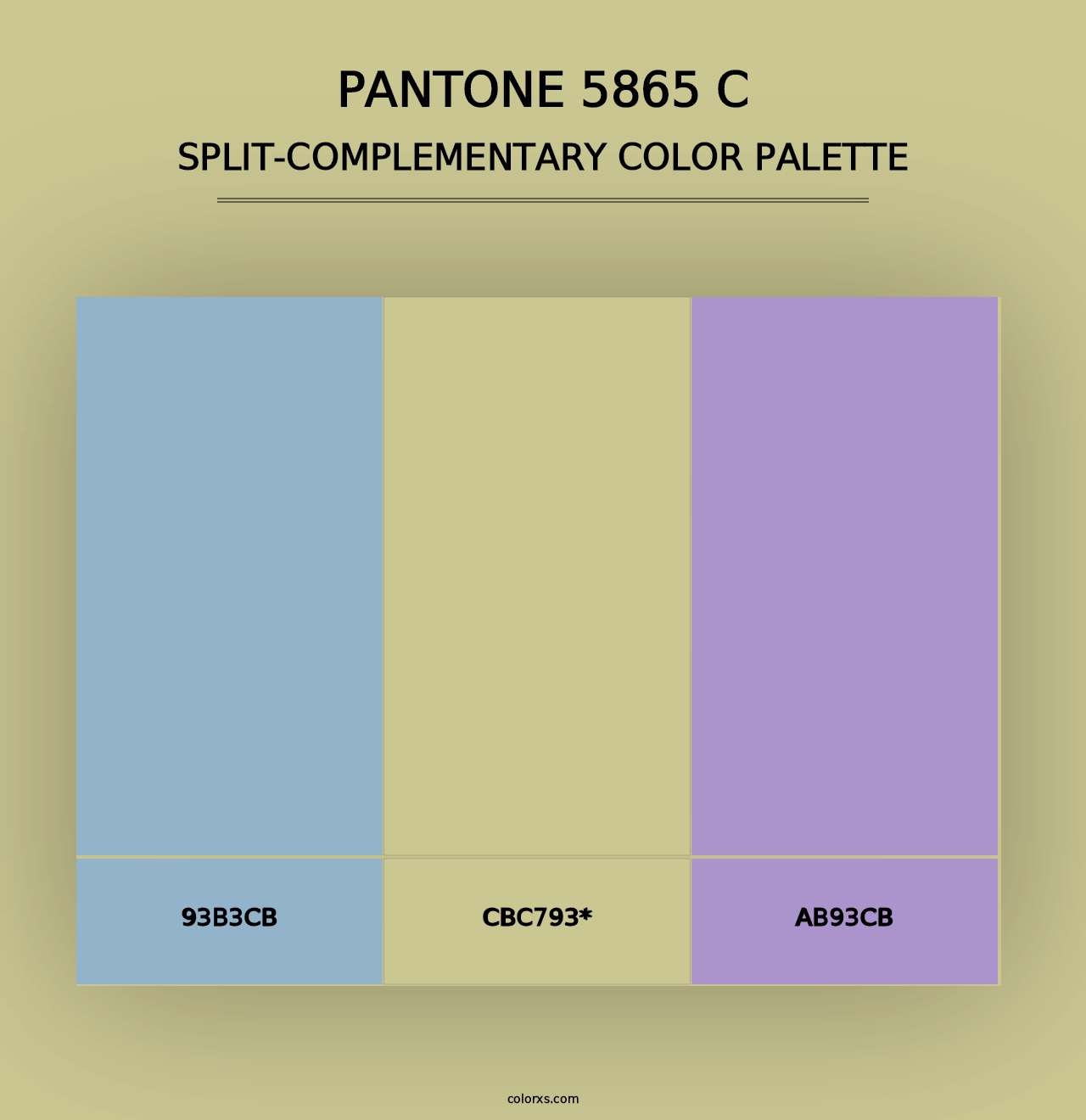 PANTONE 5865 C - Split-Complementary Color Palette