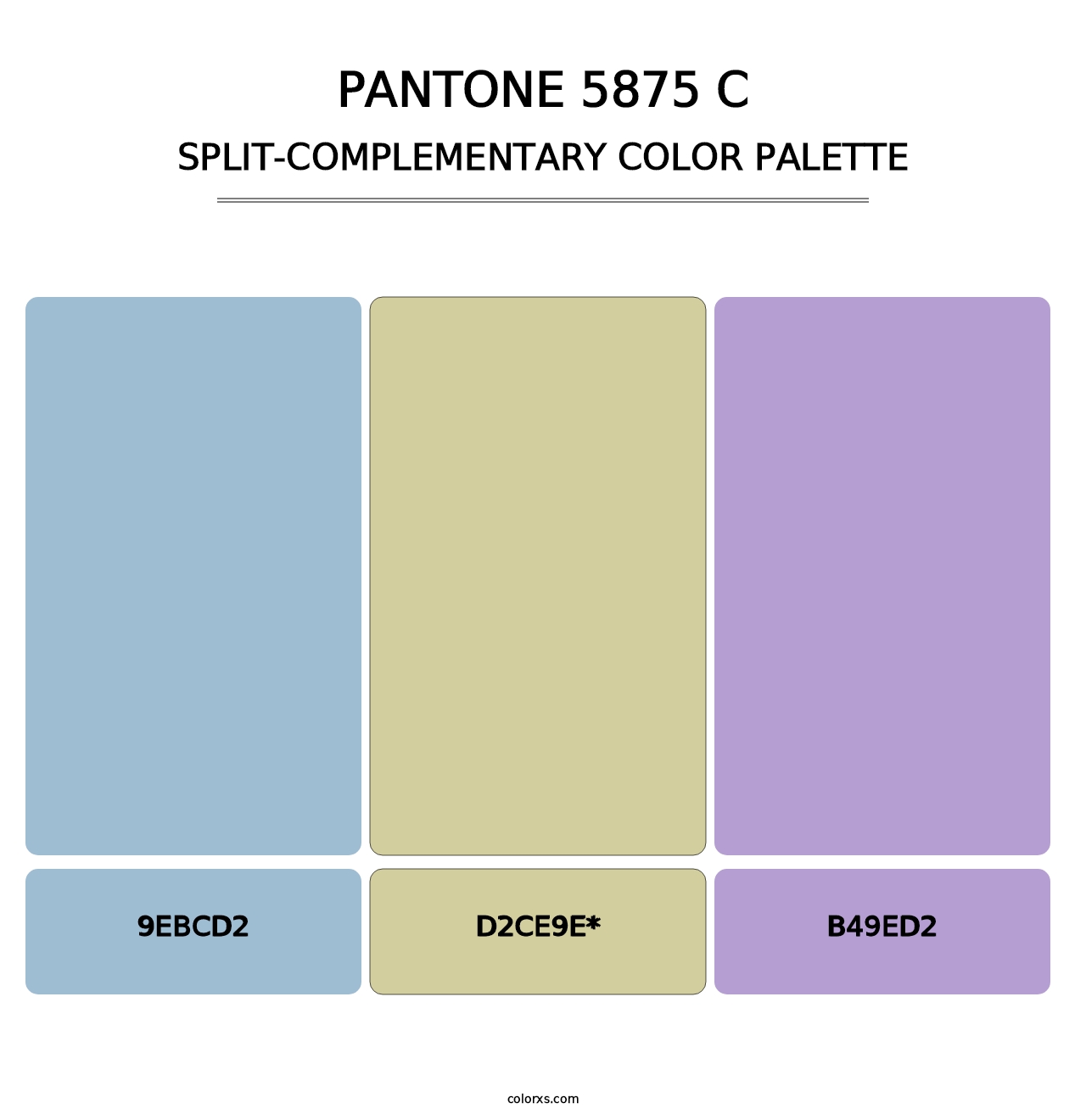 PANTONE 5875 C - Split-Complementary Color Palette