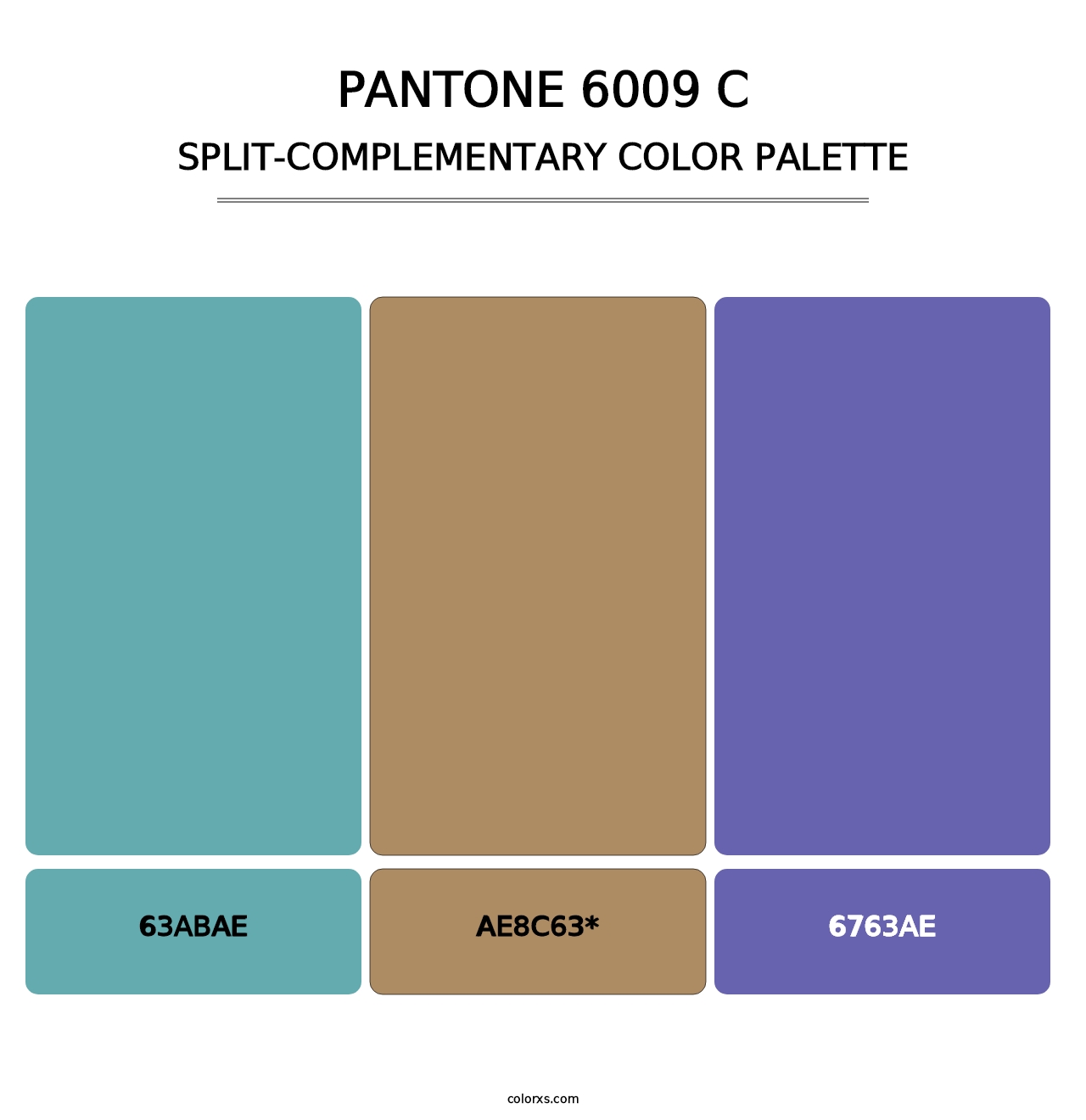 PANTONE 6009 C - Split-Complementary Color Palette