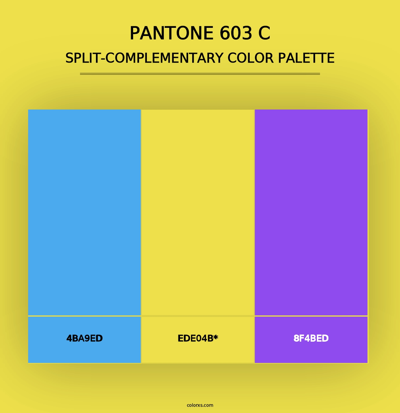 PANTONE 603 C - Split-Complementary Color Palette