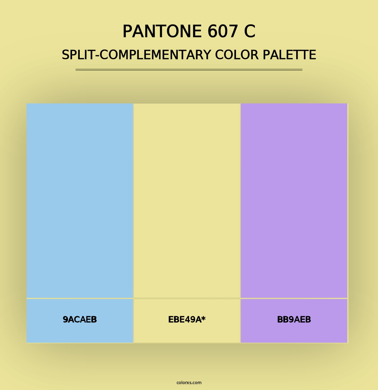 PANTONE 607 C - Split-Complementary Color Palette