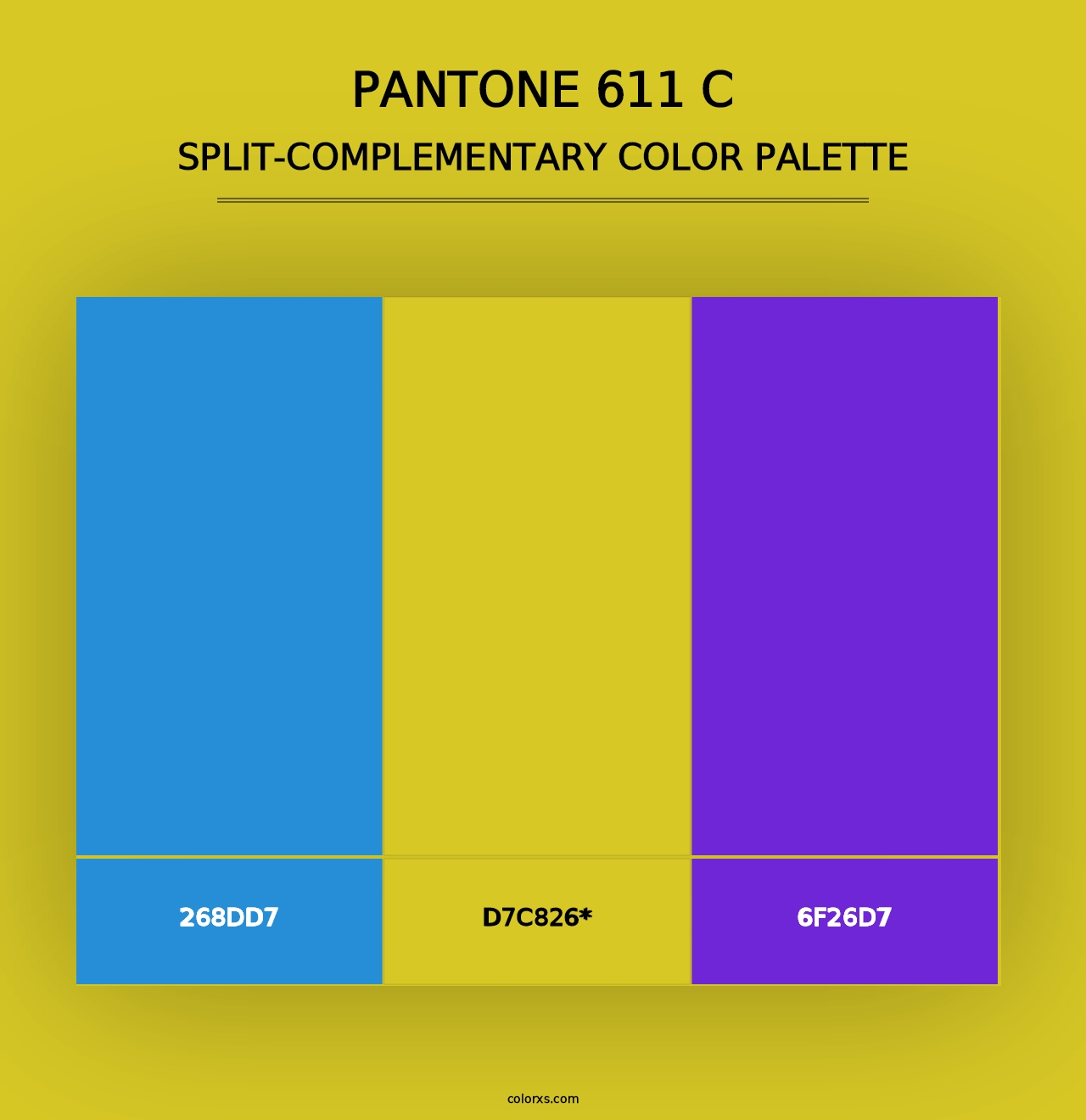 PANTONE 611 C - Split-Complementary Color Palette