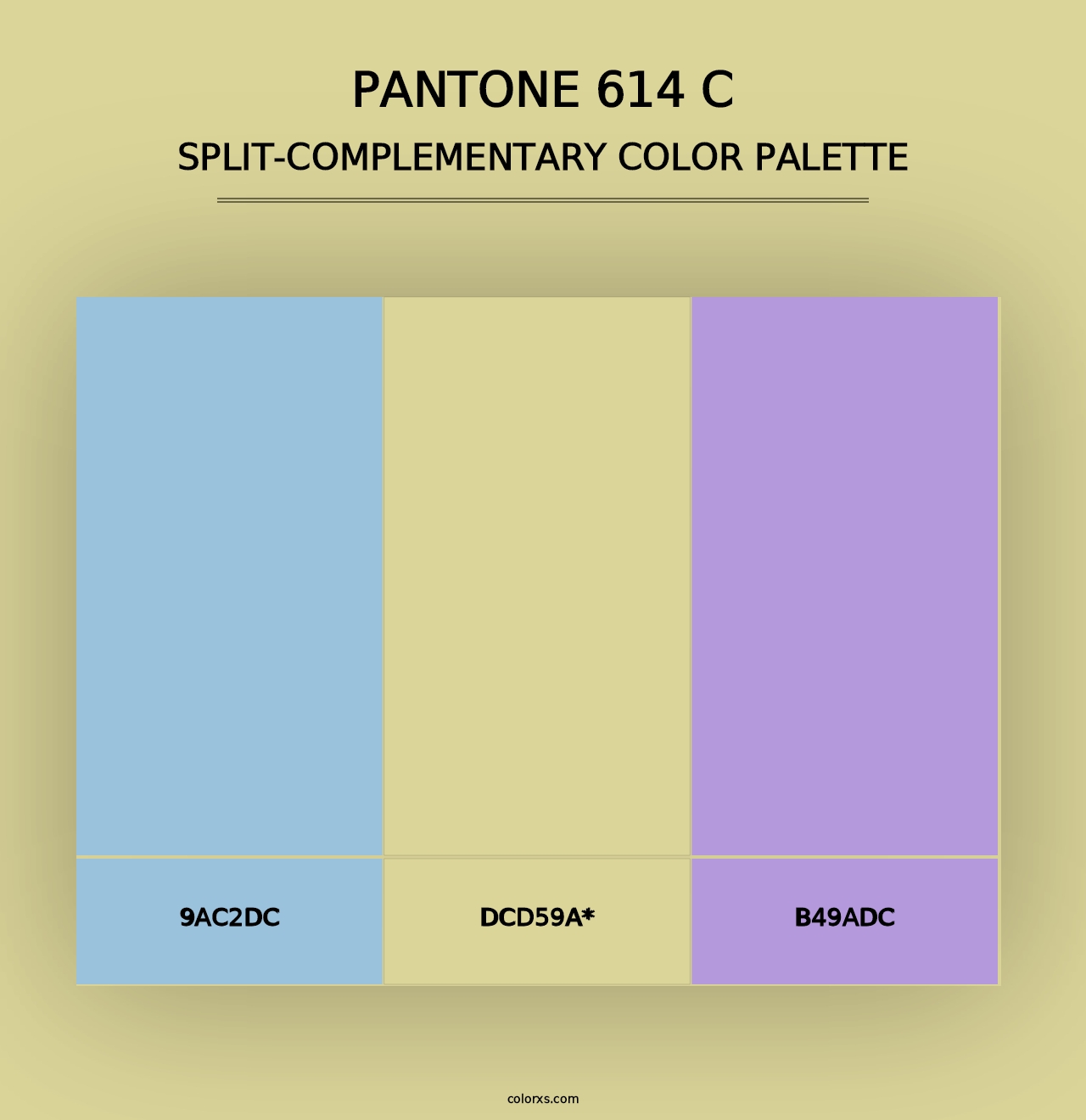 PANTONE 614 C - Split-Complementary Color Palette