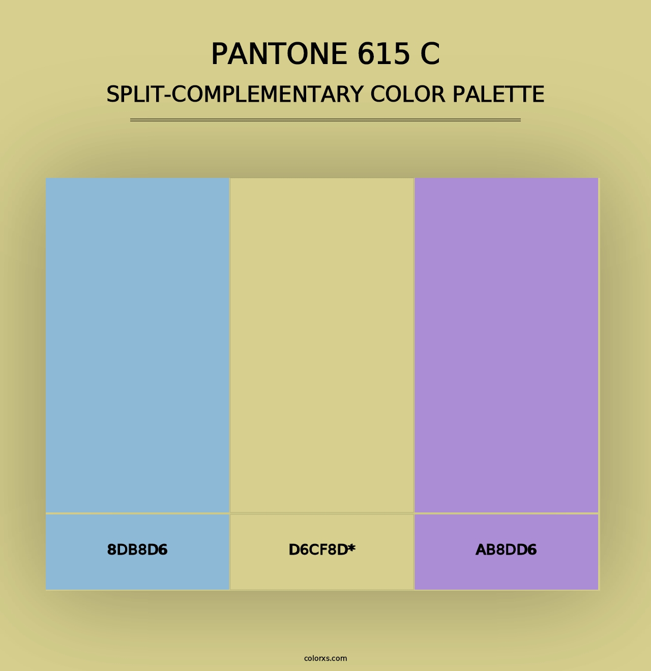 PANTONE 615 C - Split-Complementary Color Palette