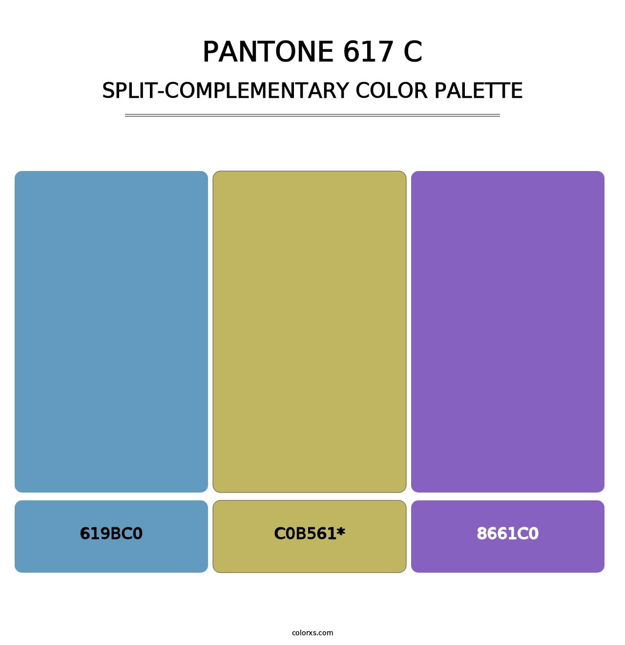 PANTONE 617 C - Split-Complementary Color Palette