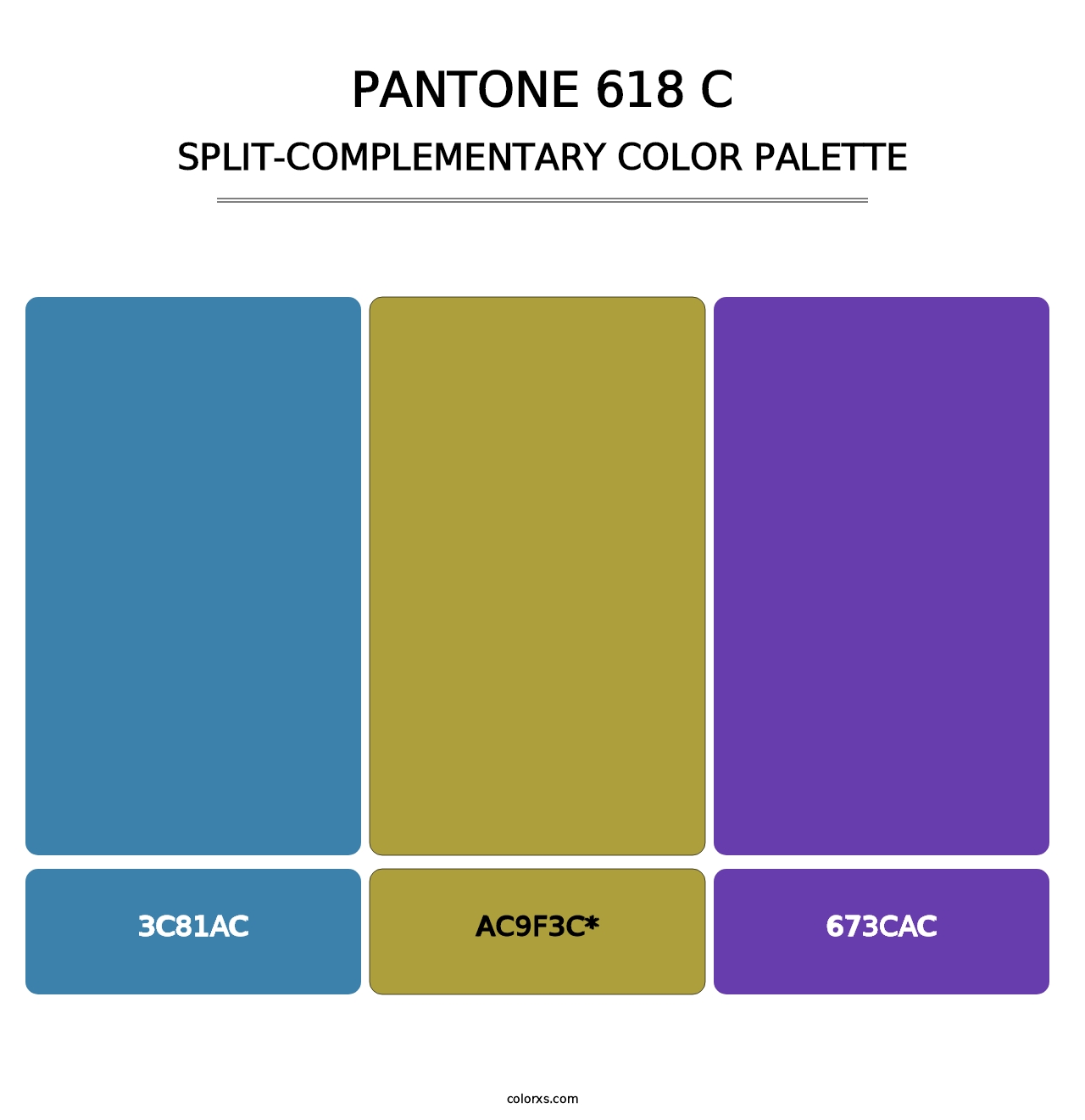 PANTONE 618 C - Split-Complementary Color Palette