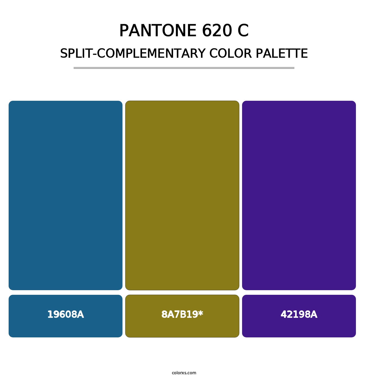 PANTONE 620 C - Split-Complementary Color Palette