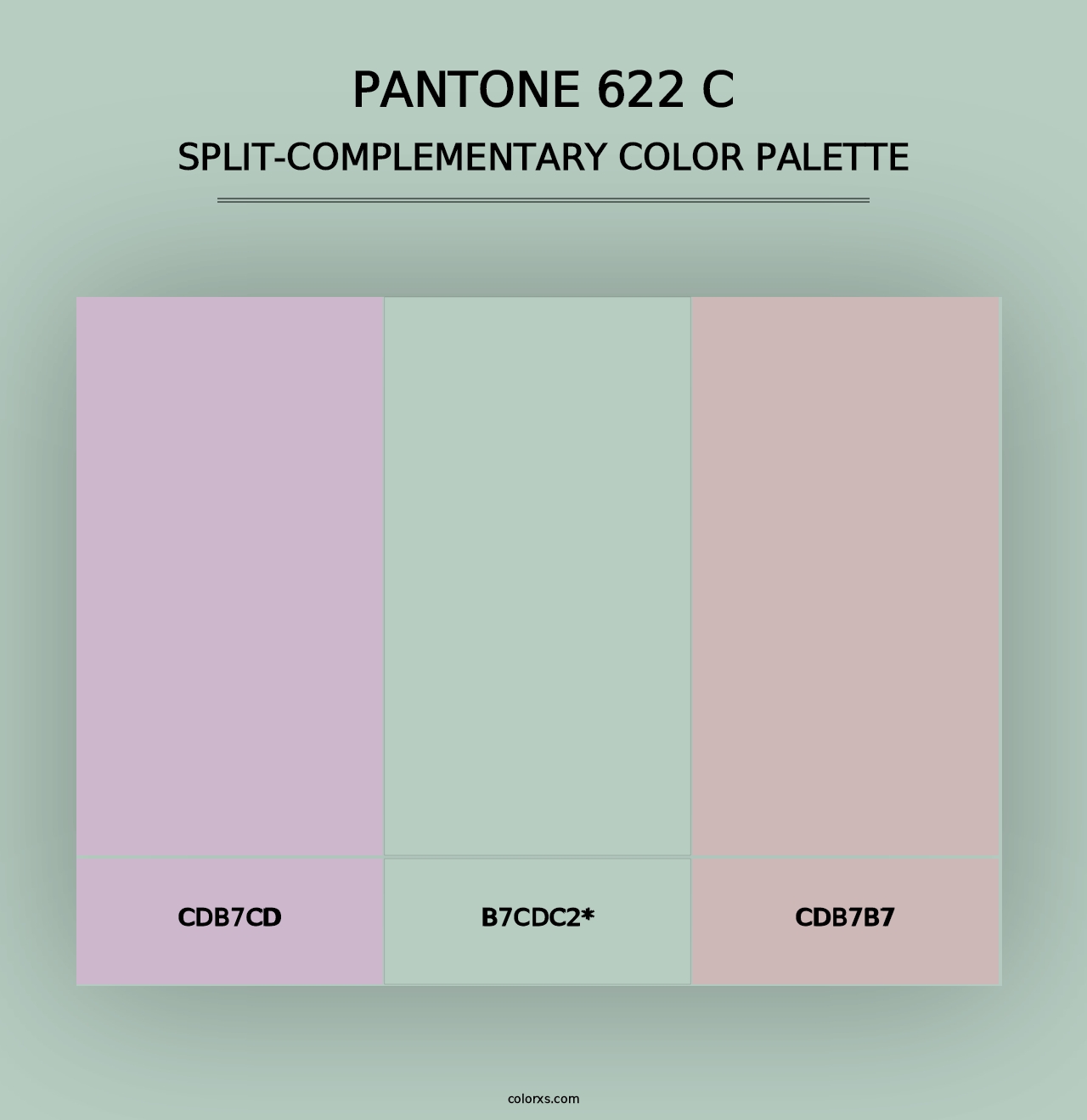 PANTONE 622 C - Split-Complementary Color Palette