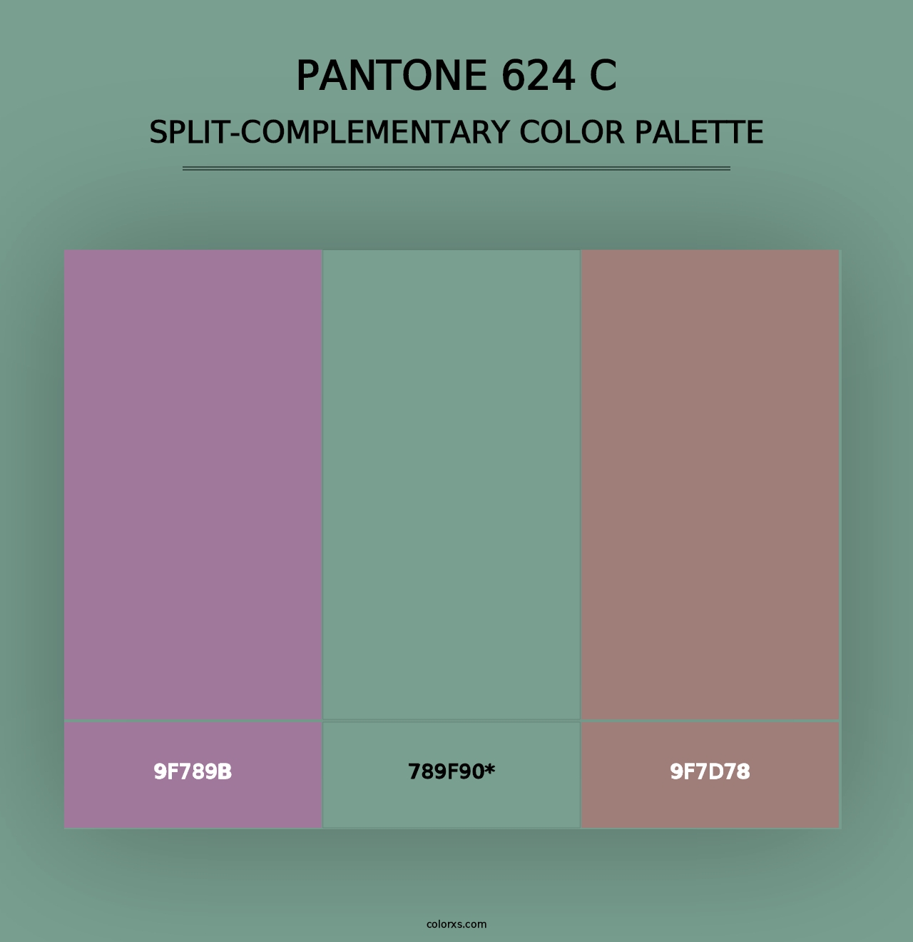 PANTONE 624 C - Split-Complementary Color Palette