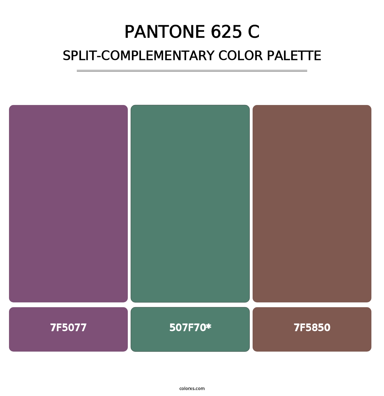 PANTONE 625 C - Split-Complementary Color Palette