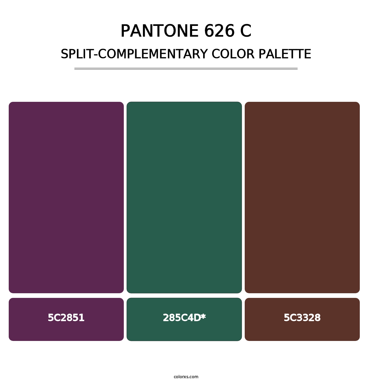 PANTONE 626 C - Split-Complementary Color Palette
