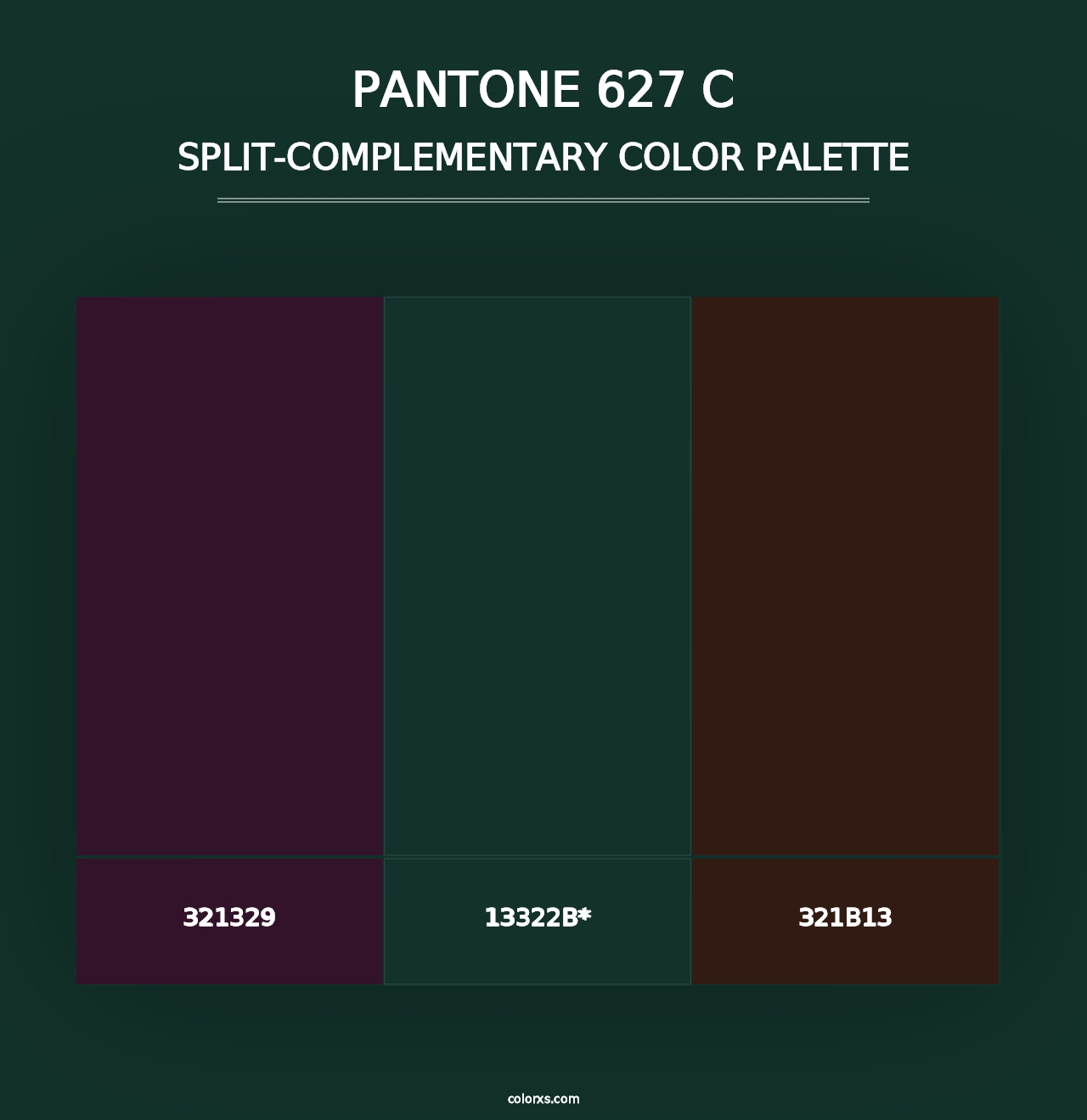 PANTONE 627 C - Split-Complementary Color Palette