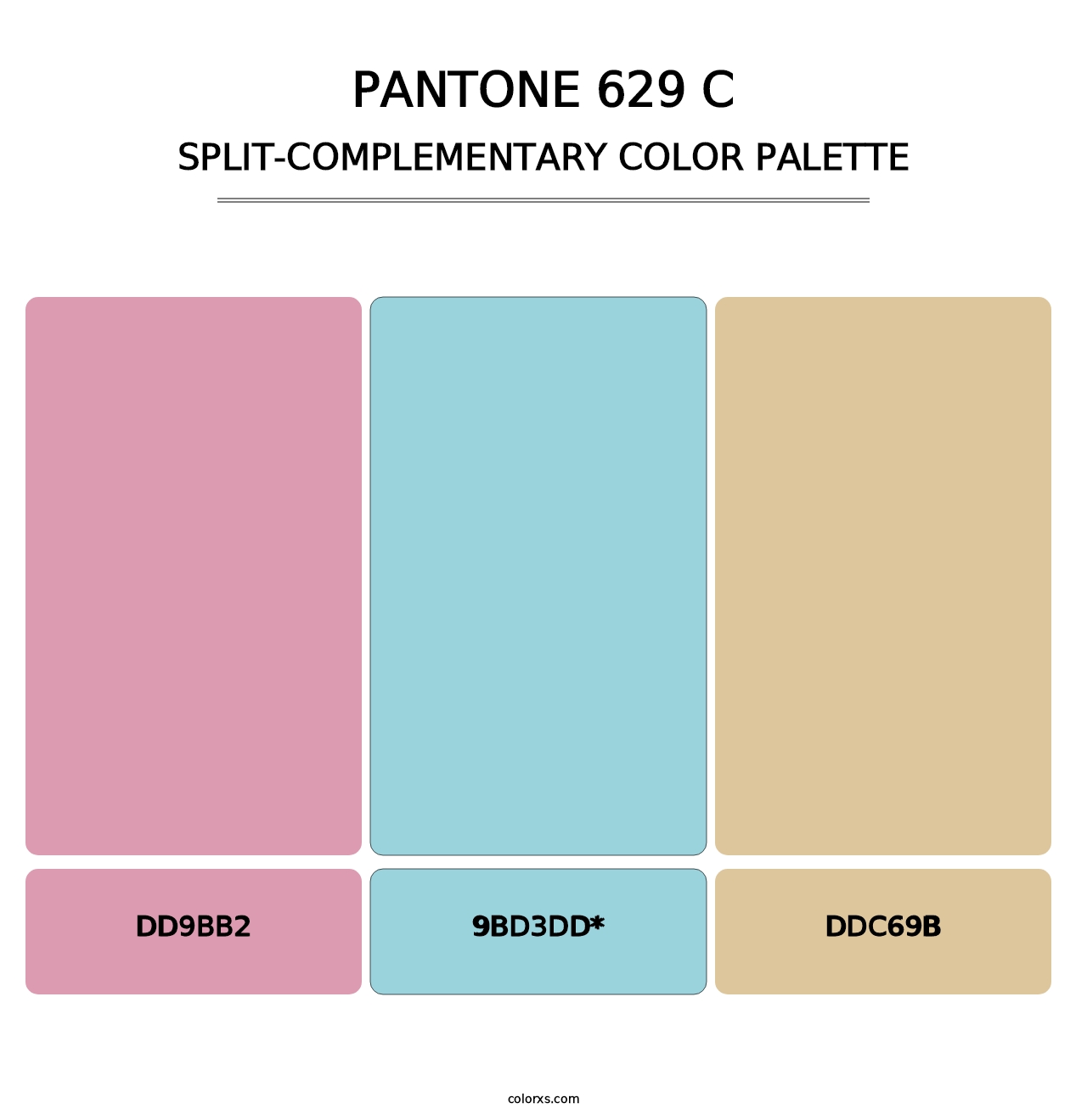 PANTONE 629 C - Split-Complementary Color Palette