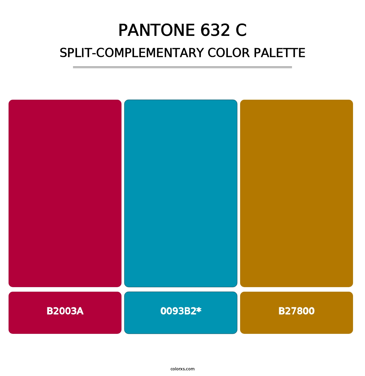 PANTONE 632 C - Split-Complementary Color Palette