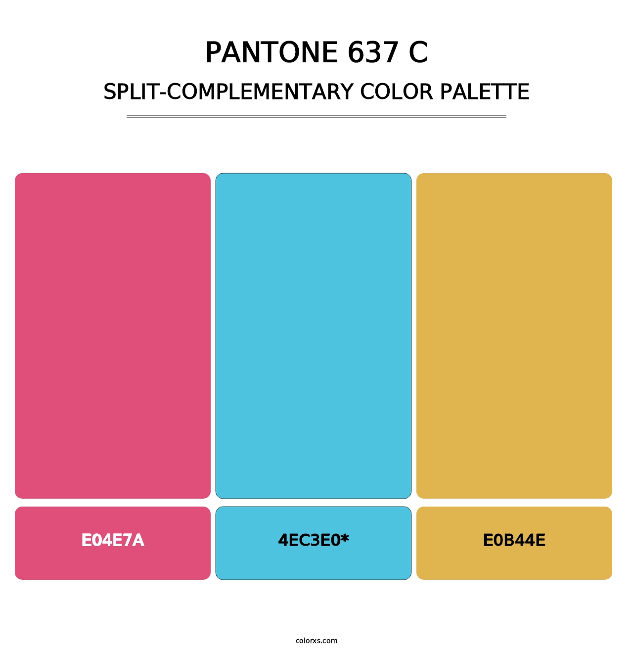 PANTONE 637 C - Split-Complementary Color Palette