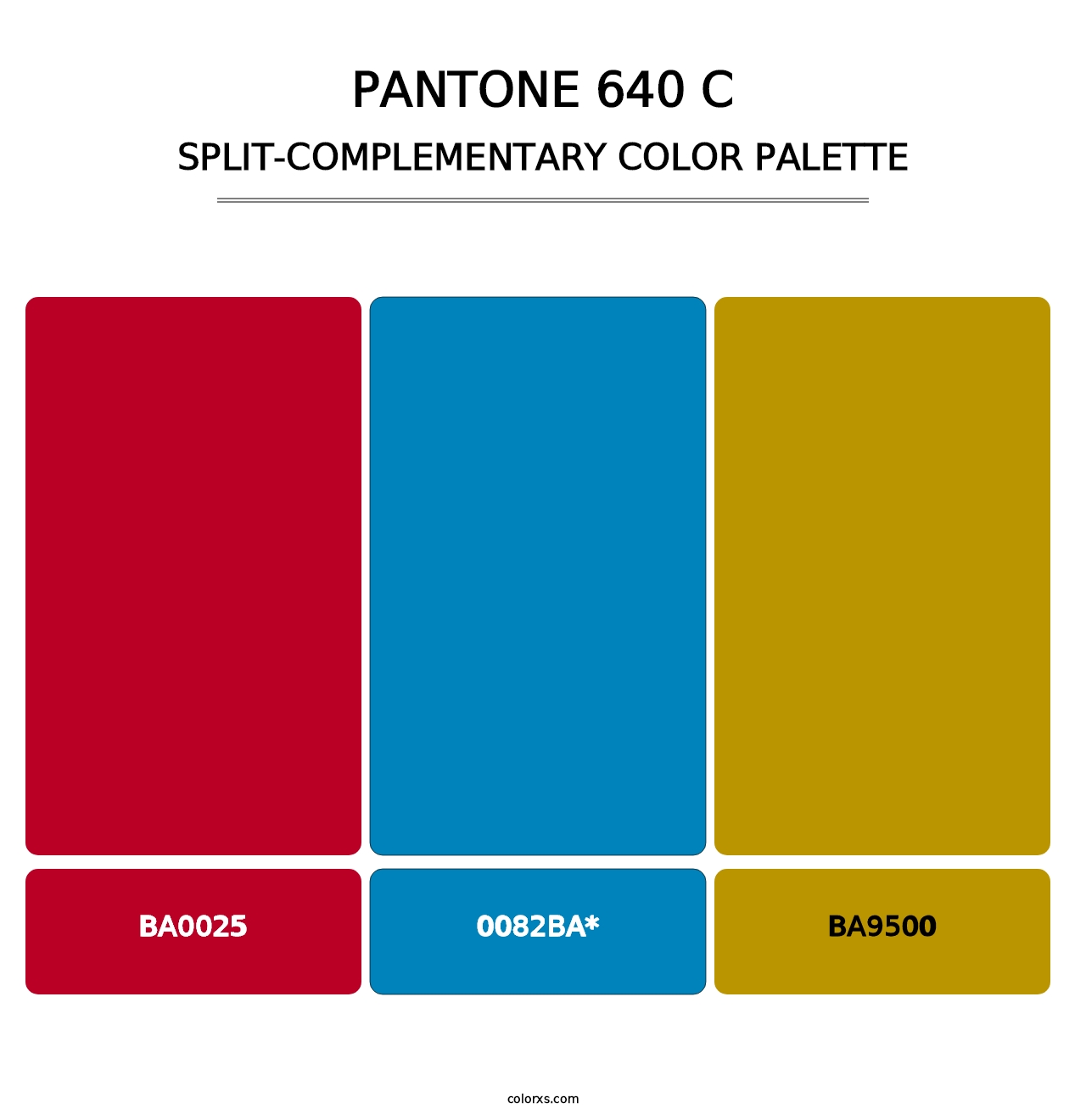 PANTONE 640 C - Split-Complementary Color Palette