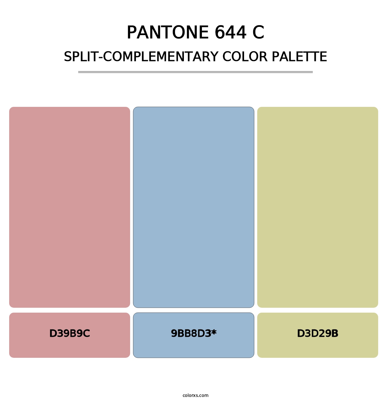 PANTONE 644 C - Split-Complementary Color Palette